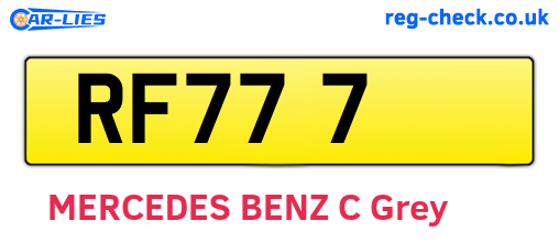 RF777 are the vehicle registration plates.