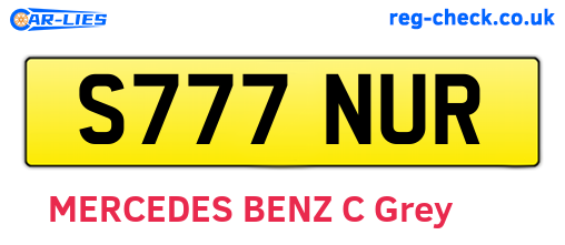 S777NUR are the vehicle registration plates.