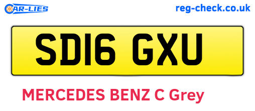 SD16GXU are the vehicle registration plates.
