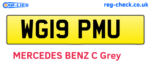WG19PMU are the vehicle registration plates.