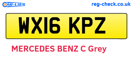 WX16KPZ are the vehicle registration plates.