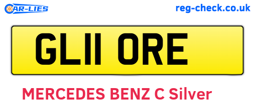 GL11ORE are the vehicle registration plates.