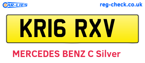 KR16RXV are the vehicle registration plates.