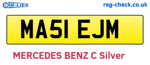 MA51EJM are the vehicle registration plates.