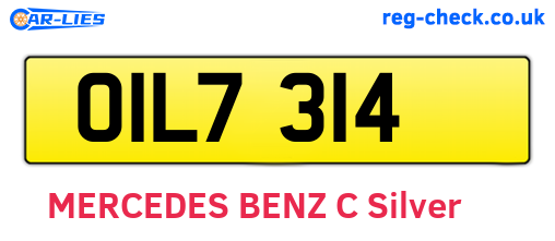OIL7314 are the vehicle registration plates.