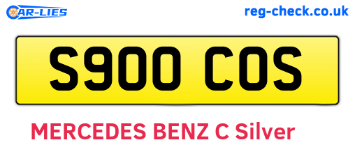 S900COS are the vehicle registration plates.