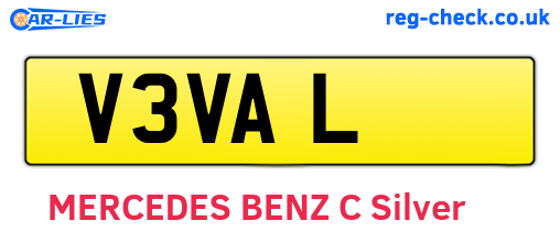 V3VAL are the vehicle registration plates.
