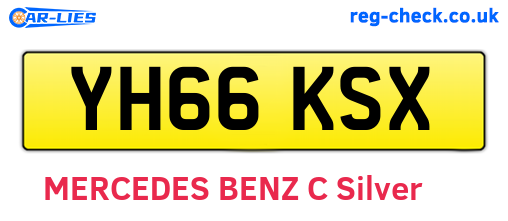 YH66KSX are the vehicle registration plates.