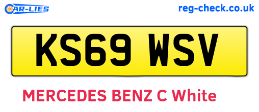 KS69WSV are the vehicle registration plates.