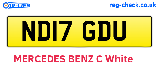 ND17GDU are the vehicle registration plates.