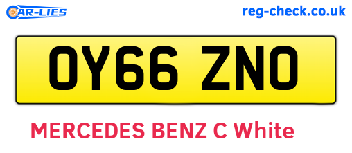 OY66ZNO are the vehicle registration plates.
