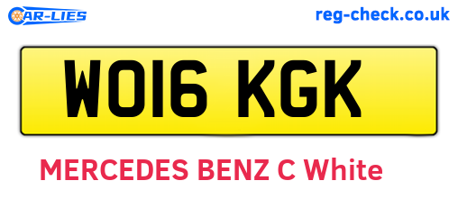 WO16KGK are the vehicle registration plates.