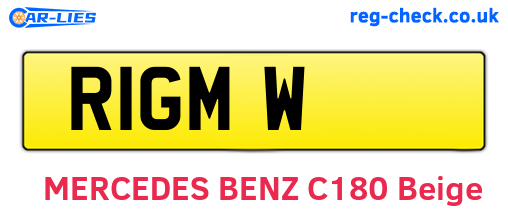 R1GMW are the vehicle registration plates.