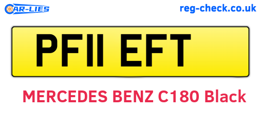 PF11EFT are the vehicle registration plates.