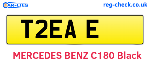 T2EAE are the vehicle registration plates.
