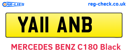 YA11ANB are the vehicle registration plates.