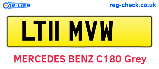 LT11MVW are the vehicle registration plates.