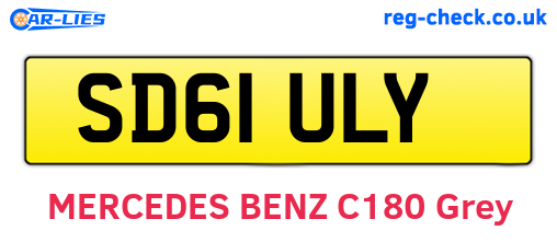 SD61ULY are the vehicle registration plates.