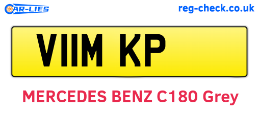 V11MKP are the vehicle registration plates.