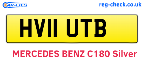 HV11UTB are the vehicle registration plates.