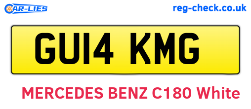 GU14KMG are the vehicle registration plates.