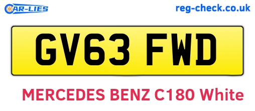 GV63FWD are the vehicle registration plates.