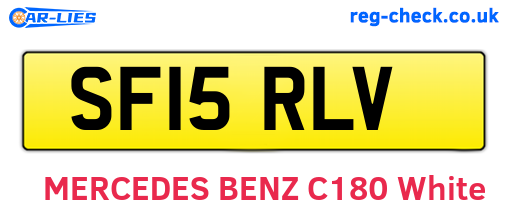 SF15RLV are the vehicle registration plates.