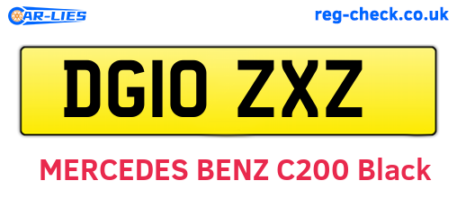 DG10ZXZ are the vehicle registration plates.