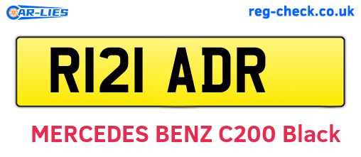 R121ADR are the vehicle registration plates.