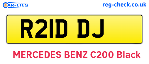 R21DDJ are the vehicle registration plates.