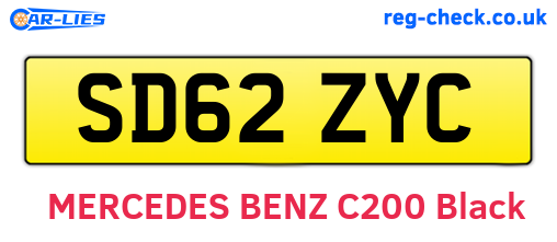 SD62ZYC are the vehicle registration plates.