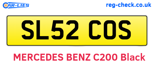 SL52COS are the vehicle registration plates.
