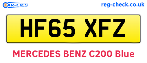 HF65XFZ are the vehicle registration plates.