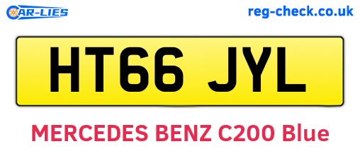 HT66JYL are the vehicle registration plates.