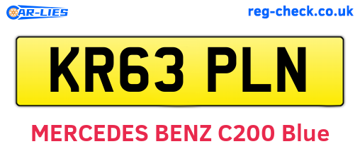 KR63PLN are the vehicle registration plates.