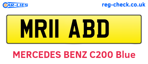 MR11ABD are the vehicle registration plates.