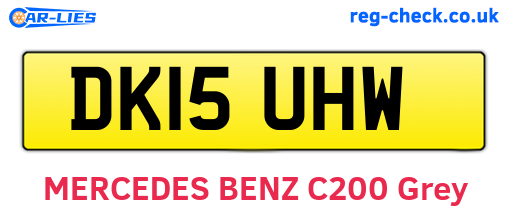DK15UHW are the vehicle registration plates.