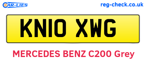 KN10XWG are the vehicle registration plates.