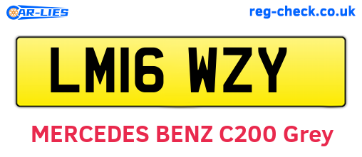 LM16WZY are the vehicle registration plates.