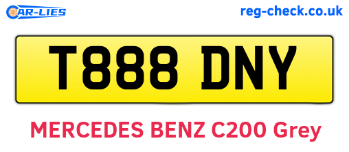 T888DNY are the vehicle registration plates.