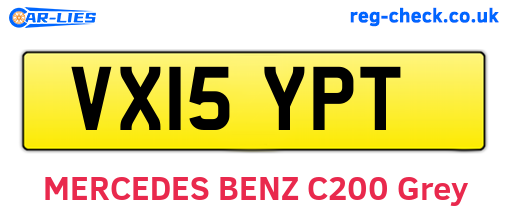 VX15YPT are the vehicle registration plates.