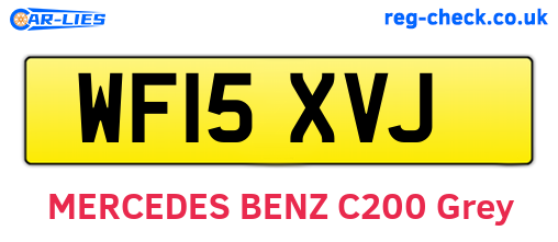 WF15XVJ are the vehicle registration plates.
