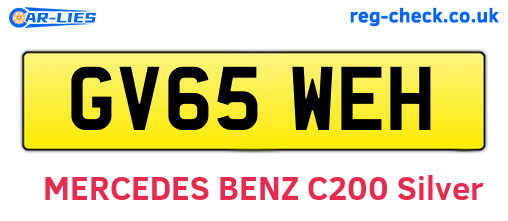 GV65WEH are the vehicle registration plates.