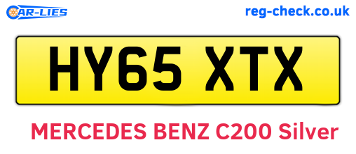 HY65XTX are the vehicle registration plates.