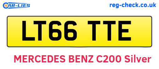 LT66TTE are the vehicle registration plates.