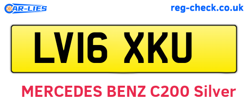 LV16XKU are the vehicle registration plates.