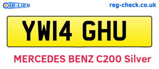 YW14GHU are the vehicle registration plates.