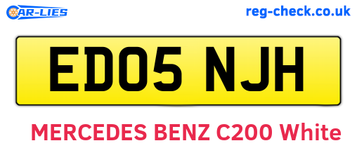 ED05NJH are the vehicle registration plates.