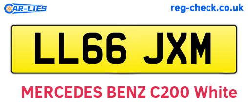 LL66JXM are the vehicle registration plates.