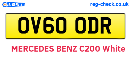 OV60ODR are the vehicle registration plates.